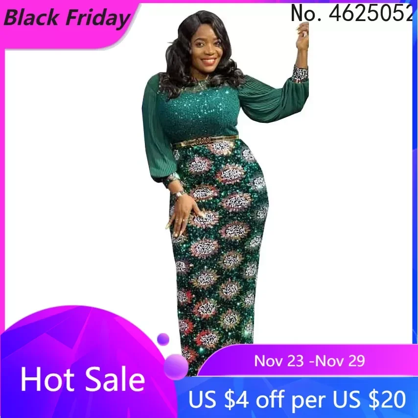 African Dresses for Women 2024 Dashiki Sequin Luxury Evening Party Long Maxi Dress Plus Size Africa Clothes Robe Africaine Femme
African Dresses for Women 2024 Dashiki Sequin Luxury Evening Party Long Maxi Dress Plus Size Africa Clothes Robe Africaine Femme