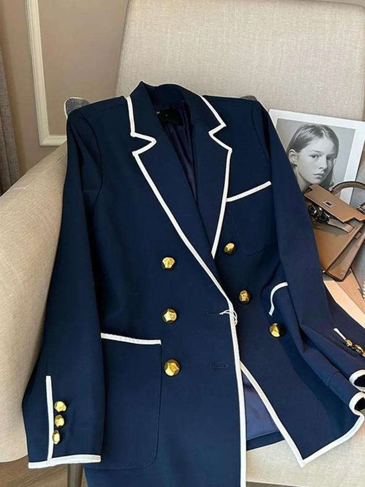 Contrast Color Blazer Coat For Women Korean Double Breasted Loose Big Size Long Sleeve Suit Jacket 2023 Autumn New Tide Y804
Contrast Color Blazer Coat For Women Korean Double Breasted Loose Big Size Long Sleeve Suit Jacket 2023 Autumn New Tide Y804