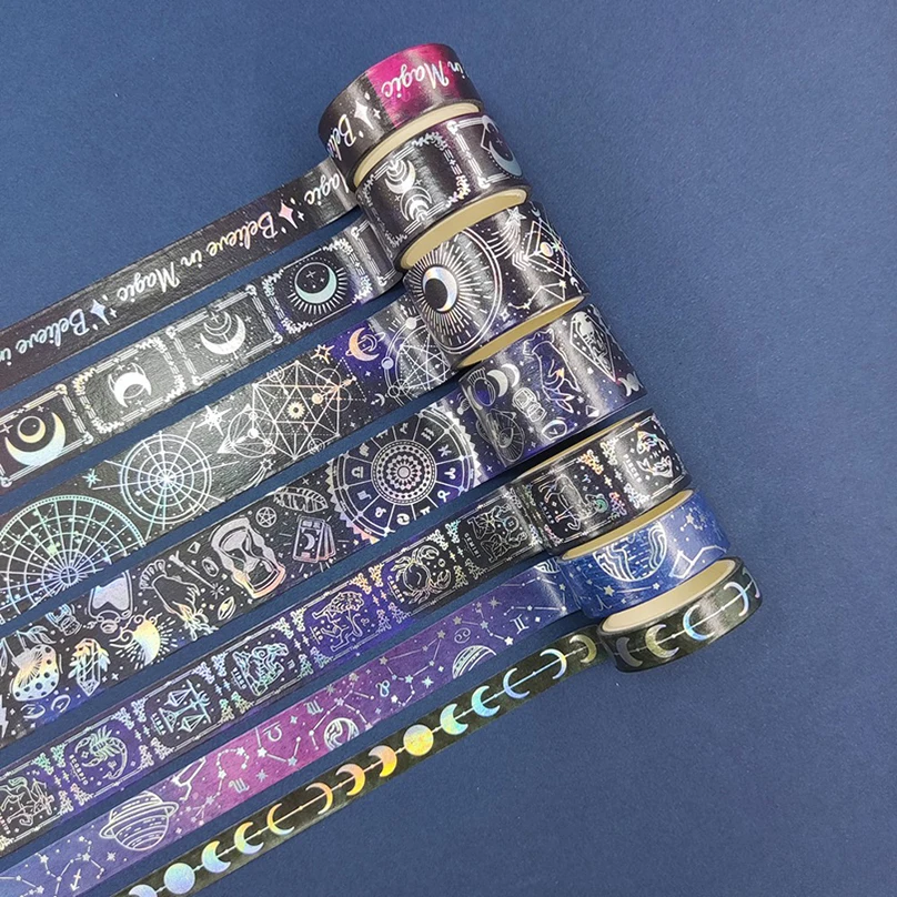 13Rolls Starry sky Washi Tape Set Gold Foil Masking Tape Stationery Decorative Adhesive Tape Stickers Journal Supplies Washitape
13Rolls Starry sky Washi Tape Set Gold Foil Masking Tape Stationery Decorative Adhesive Tape Stickers Journal Supplies Washitape