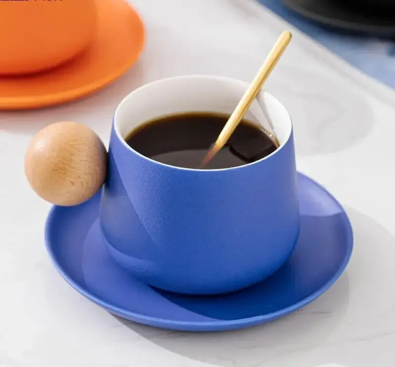 

Однотонная кофейная чашка в скандинавском стиле, Офисная кружка, домашняя чашка для завтрака с молоком, капучино, Детская кофейная чашка, набор для питья
