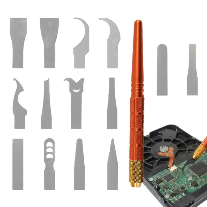 Glue Scraper Woodworking 14-In-1 Glue Remover Scraper Set Utility Tool For Soldering Repair Mobile Phone Repair DIY Art Work
Glue Scraper Woodworking 14-In-1 Glue Remover Scraper Set Utility Tool For Soldering Repair Mobile Phone Repair DIY Art Work