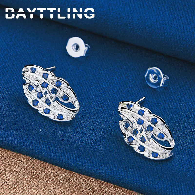 Real 925 Sterling Silver Exquisite 15MM Leaf Stud Earrings For Women Charm Wedding Gifts Fashion Party Jewelry Accessories
Real 925 Sterling Silver Exquisite 15MM Leaf Stud Earrings For Women Charm Wedding Gifts Fashion Party Jewelry Accessories