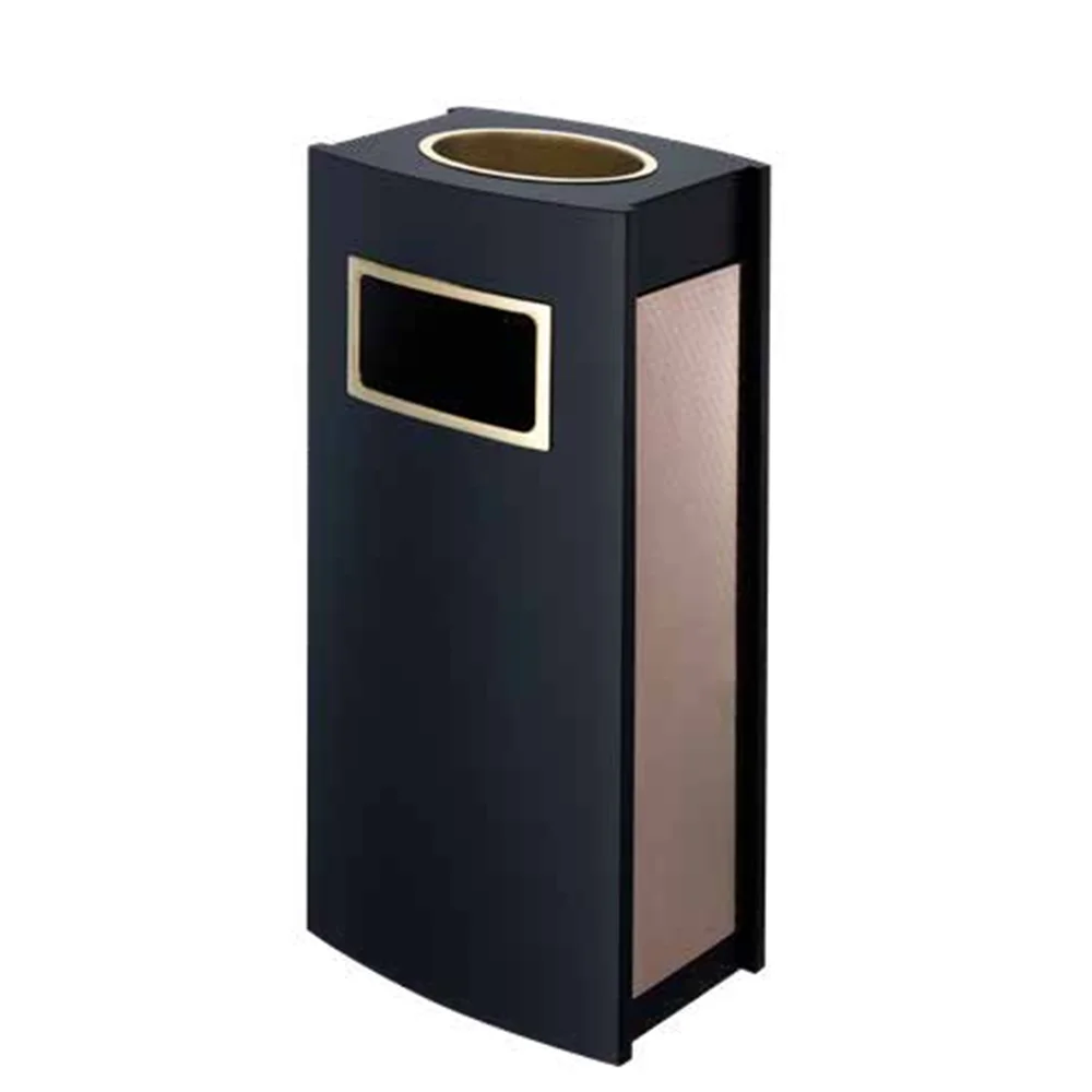 A dustbin with an ashtray in the hotel lobby Stainless steel trash can waste bins
A dustbin with an ashtray in the hotel lobby Stainless steel trash can waste bins
