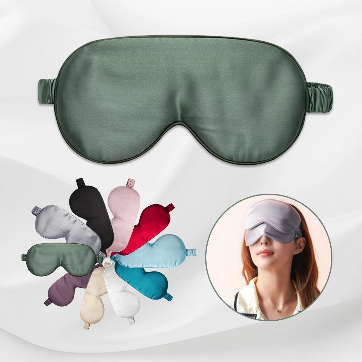 

19 MM 100% Natural Mulberry Silk Sleep Mask Soft Blindfold Smooth Eye Mask Sleeping Aid Eyeshade Eye Cover Patch Bandage Comfort