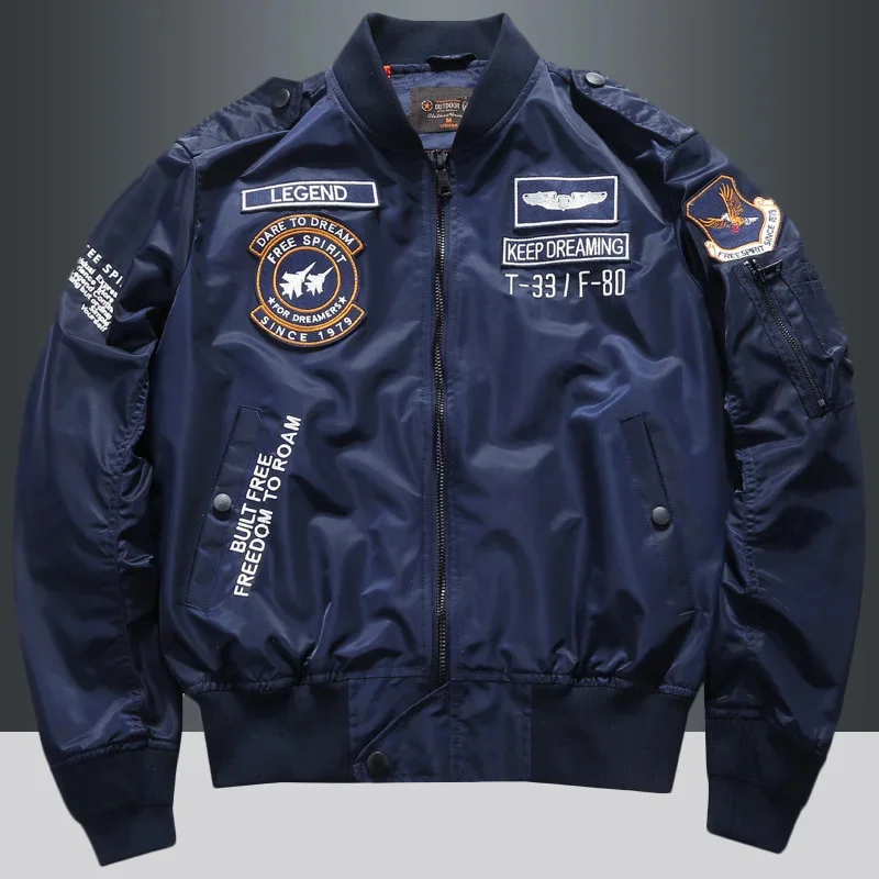 

2023 Baseball Jacket Men Winter Hip Hop Thick Warm Jacket Military Tank Embroidery Motorcycle Ma-1 Aviatoring Pilot Cotton Parka