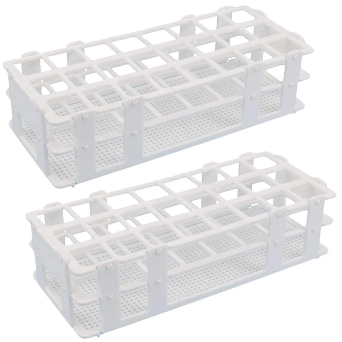 2Pcs Plastic Test Tube Rack 24 Holes Lab Test Tube Rack Holder for 25mm Test Tubes, Detachable, White
2Pcs Plastic Test Tube Rack 24 Holes Lab Test Tube Rack Holder for 25mm Test Tubes, Detachable, White