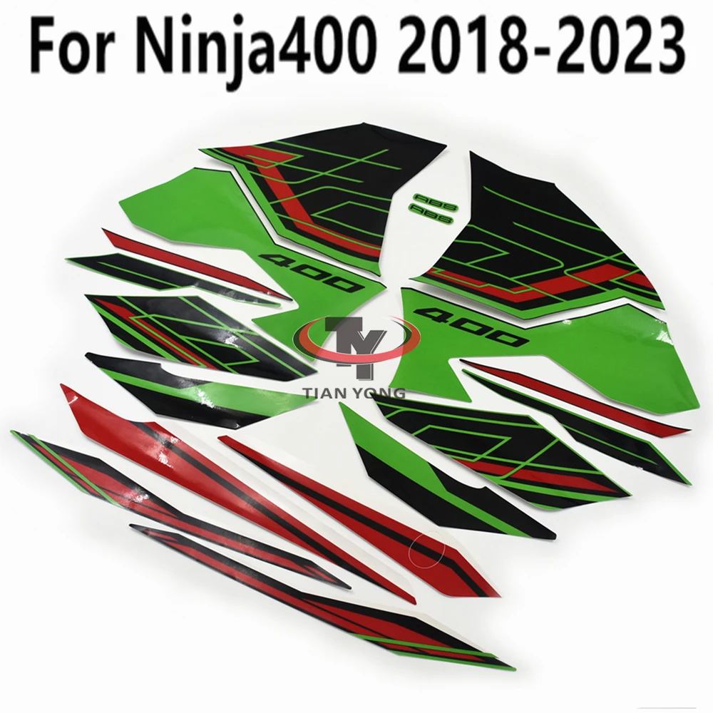 Наклейка для кузова мотоцикла Ninja400 2018-2023 2023, Набор наклеек с аппликацией для шелкографии, новый геометрический дизайн зеленого и черного цветов
Наклейка для кузова мотоцикла Ninja400 2018-2023 2023, Набор наклеек с аппликацией для шелкографии, новый геометрический дизайн зеленого и черного цветов