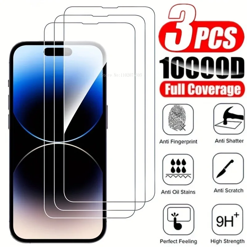 3Pcs Full Cover Tempered Glass For IPhone 15 14 Pro Max Screen Protector For IPhone 13 12 11 PRO XS MAX XR 8 7 Plus Glass
3Pcs Full Cover Tempered Glass For IPhone 15 14 Pro Max Screen Protector For IPhone 13 12 11 PRO XS MAX XR 8 7 Plus Glass