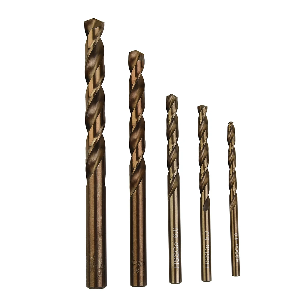 5pcs Drill Bits Set HSS-CO M35 Round Shank Steel Straight Stem For Stainless Steel 4 5 6 8 10mm Drill Spiral Drill Bit
5pcs Drill Bits Set HSS-CO M35 Round Shank Steel Straight Stem For Stainless Steel 4 5 6 8 10mm Drill Spiral Drill Bit
