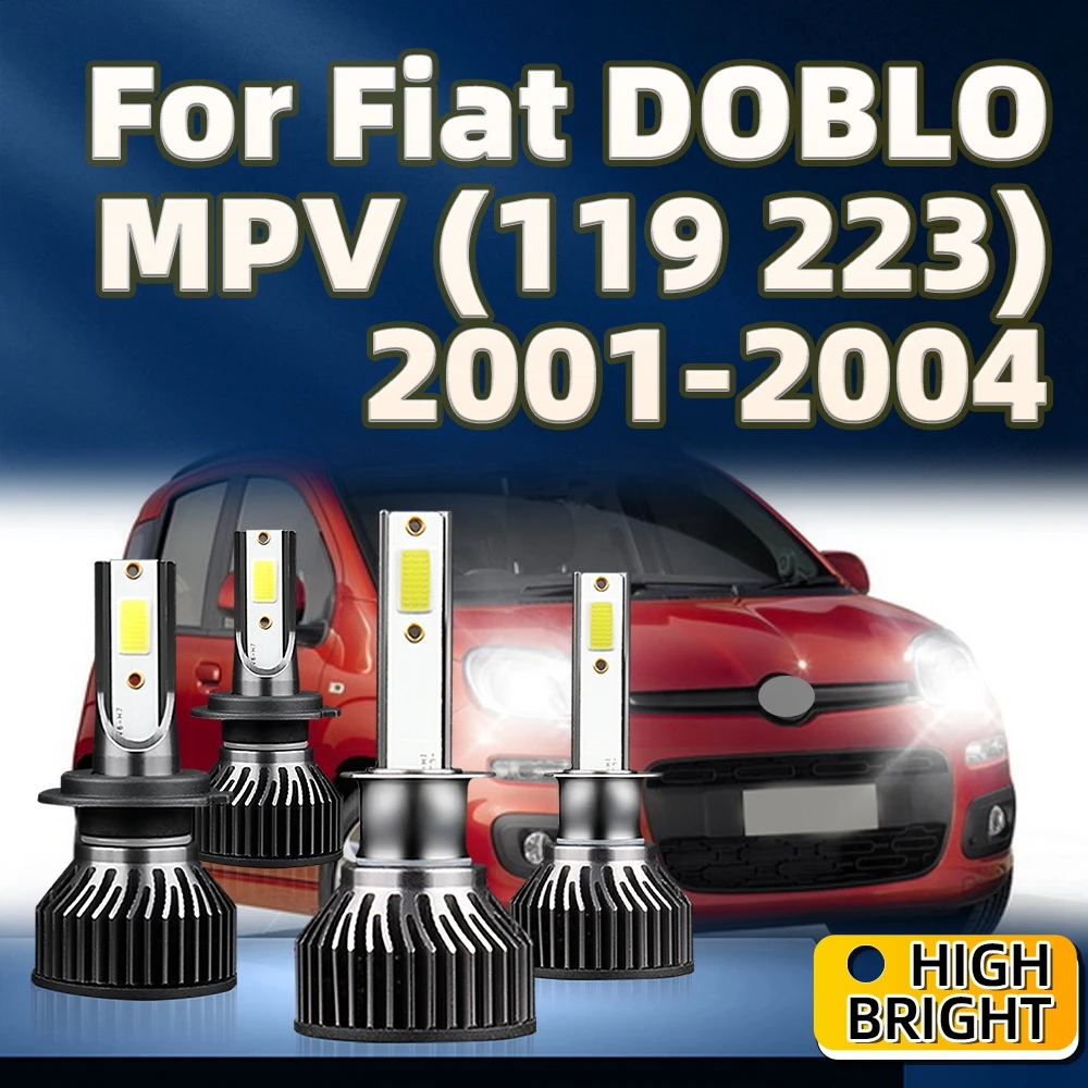 4PCs Car Headlight H7 H1 38000LM LED Bulbs Lamps Kit 6000K For Fiat DOBLO MPV (119 223) 2001 2002 2003 2004
4PCs Car Headlight H7 H1 38000LM LED Bulbs Lamps Kit 6000K For Fiat DOBLO MPV (119 223) 2001 2002 2003 2004