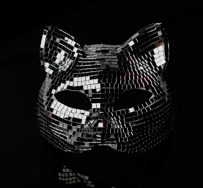 Cosplay Cat Mask Bright Silver Mirror Women DJ Dance Stage Mask Nightclub Carnaval
Cosplay Cat Mask Bright Silver Mirror Women DJ Dance Stage Mask Nightclub Carnaval