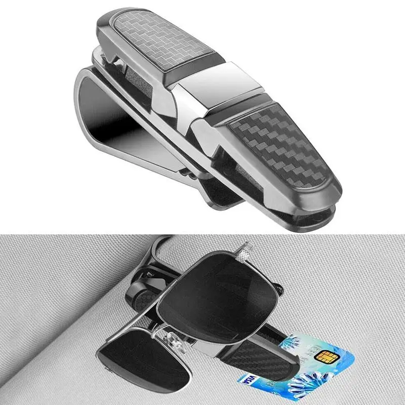 

Car Auto Sun Visor Glasses Sunglasses Card Ticket Holder Clip Universal Bill 180 Degree Rotation Fastener Pen Case Eyeglass Clip