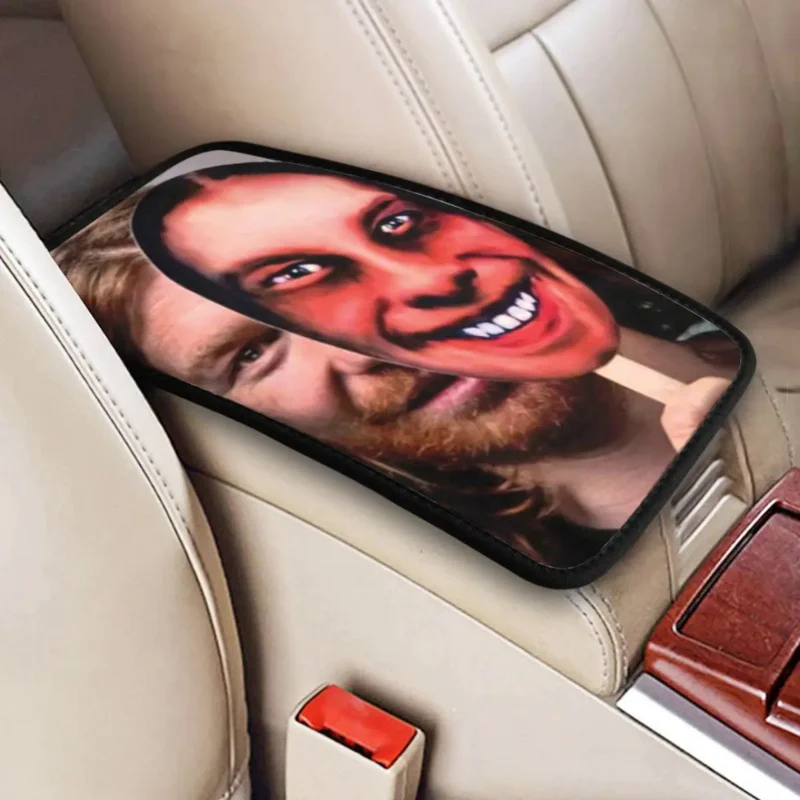 

Personalized Armrest Box Pad Aphex Twin Car Center Console Protective Cover Mat Storage Box Accessories