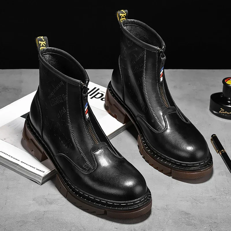 New Men's Soft Sole Western Denim Boots Trend Retro Outdoor Work Shoes Men's Waterproof High Top Leather Shoes
New Men's Soft Sole Western Denim Boots Trend Retro Outdoor Work Shoes Men's Waterproof High Top Leather Shoes