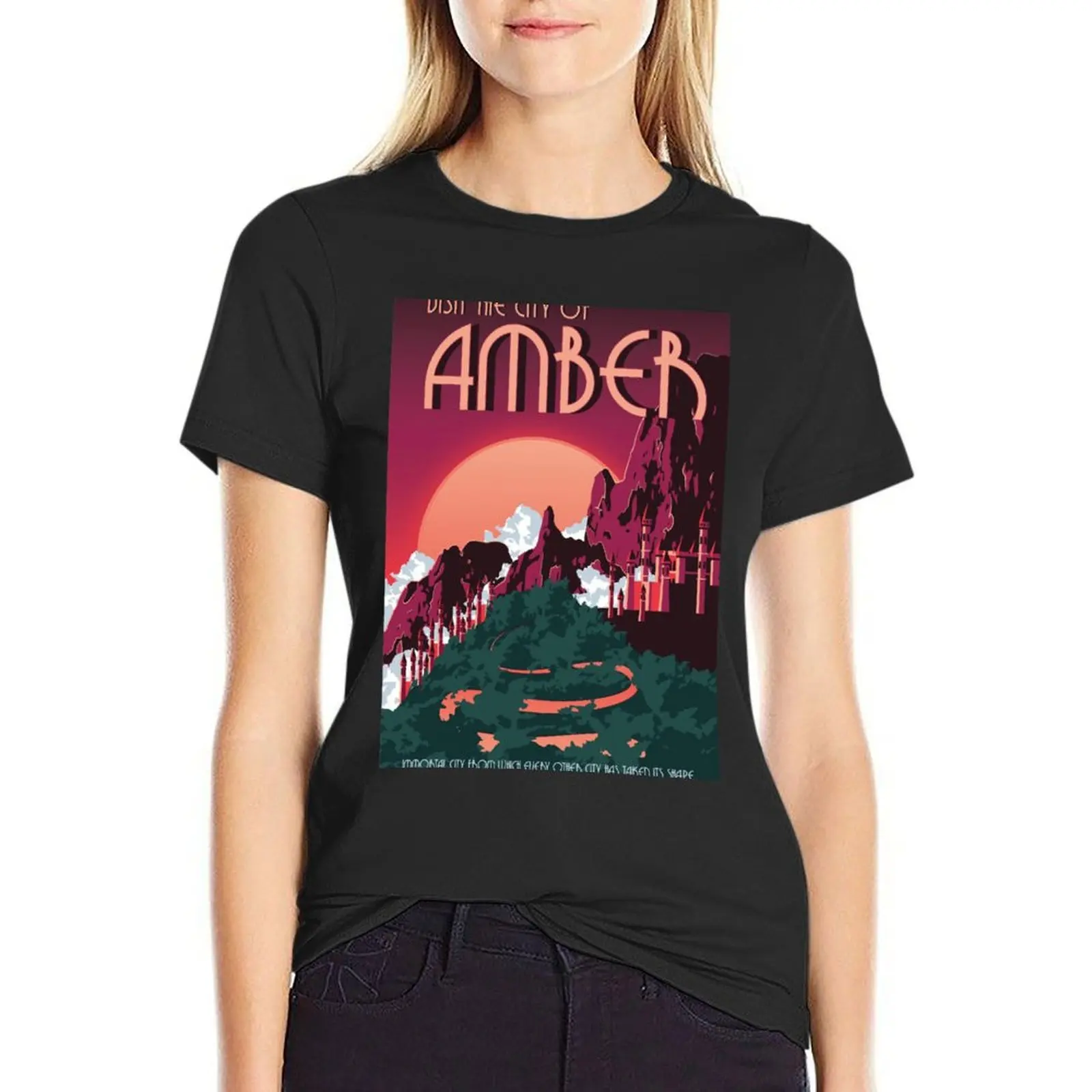 Chronicles of Amber Vintage Travel Poster T-Shirt hippie clothes summer clothes graphics workout shirts for Women
Chronicles of Amber Vintage Travel Poster T-Shirt hippie clothes summer clothes graphics workout shirts for Women