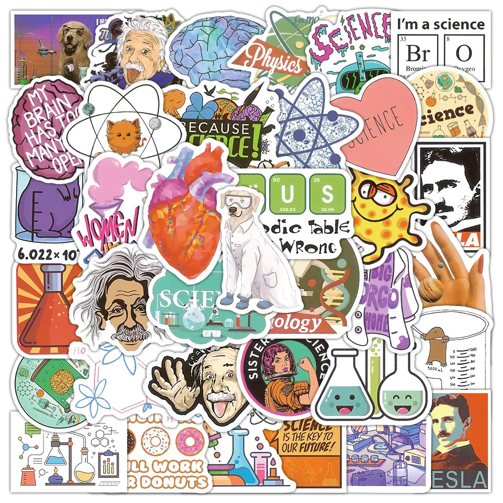 10/30/50pcs Cartoon Science Chemistry Laboratory Stickers Laptop Skateboard Phone Notebook Kids Graffiti Decoration Sticker Toys
10/30/50pcs Cartoon Science Chemistry Laboratory Stickers Laptop Skateboard Phone Notebook Kids Graffiti Decoration Sticker Toys