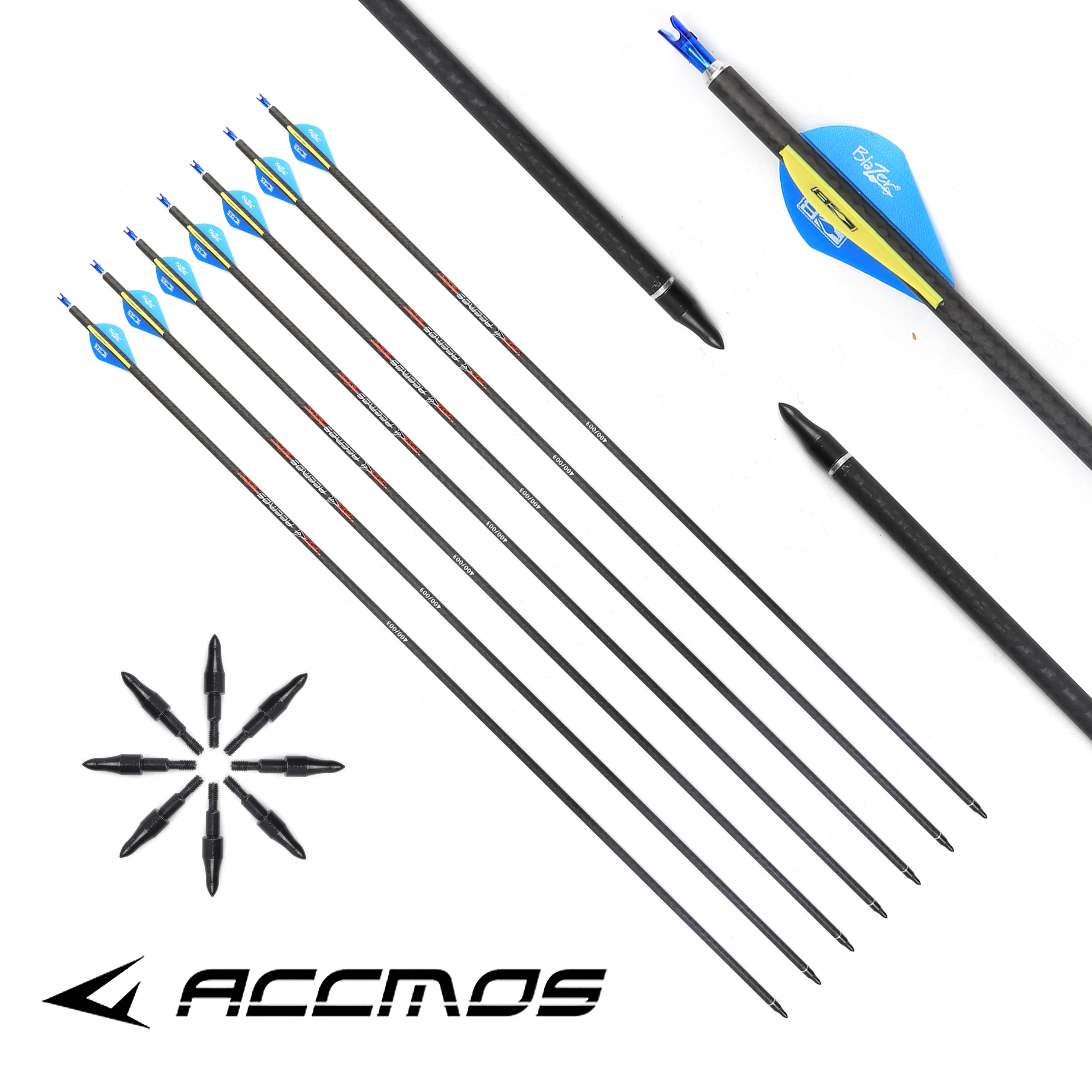 6pcs New Pure Carbon Arrow ID6.2mm 33inch Shaft 2'' Blazer Feathers Archery Shooting Hunting Accesories 
6pcs New Pure Carbon Arrow ID6.2mm 33inch Shaft 2'' Blazer Feathers Archery Shooting Hunting Accesories