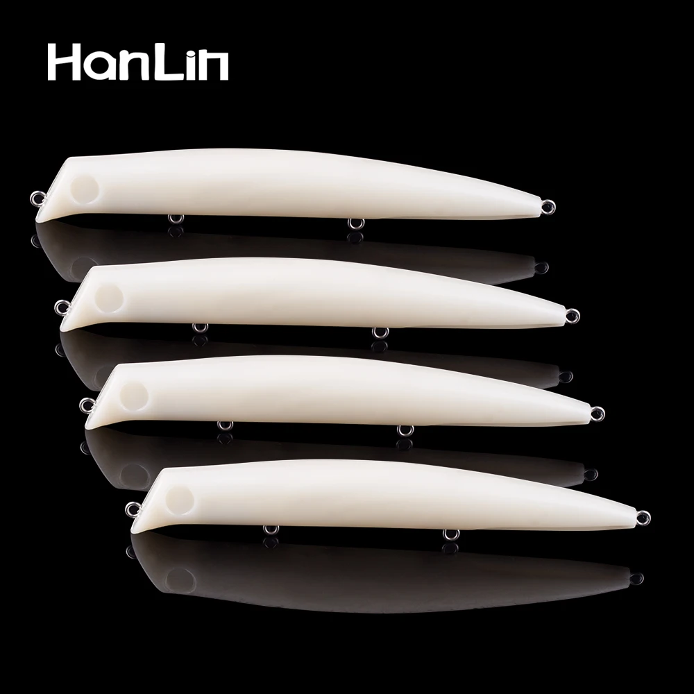 

Hanlin 5pcs/10pcs 13CM 12.5G Unpainted Topwater Popper Walker Bait Rattles Artificial Hard Plastic Fishing Lures Blanks Tackle