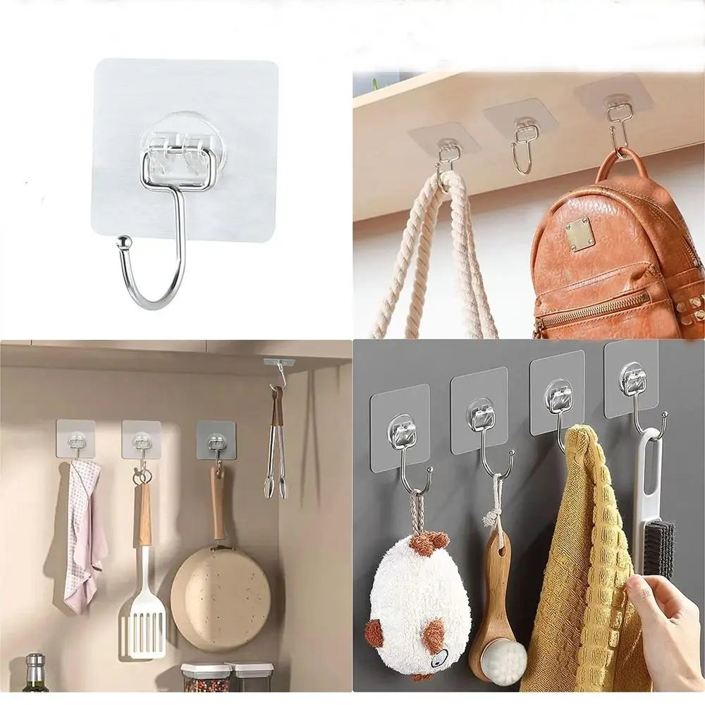 20 Pcs Heavy Duty Large Adhesive Hooks Oil-Proof Transparent Shower Hooks Rustproof 44lb(Max) Hooks for Hanging Bathroom
20 Pcs Heavy Duty Large Adhesive Hooks Oil-Proof Transparent Shower Hooks Rustproof 44lb(Max) Hooks for Hanging Bathroom
