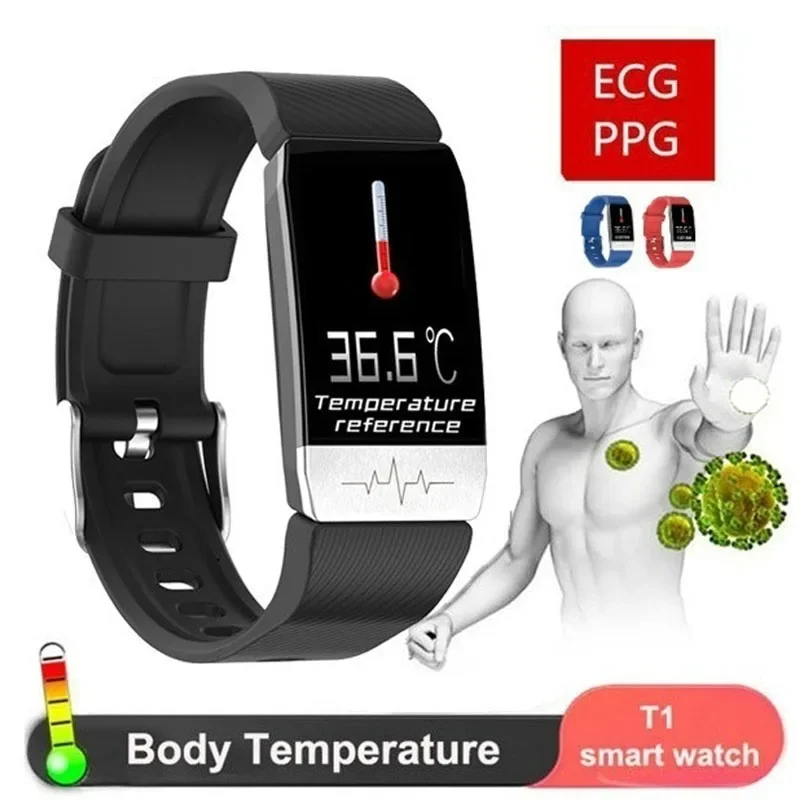 T1S Smart Band Watch ECG Heart Rate Blood Pressure Monitor Weather Forecast Drinking Remind Smartwatch With Temperature Measure
T1S Smart Band Watch ECG Heart Rate Blood Pressure Monitor Weather Forecast Drinking Remind Smartwatch With Temperature Measure