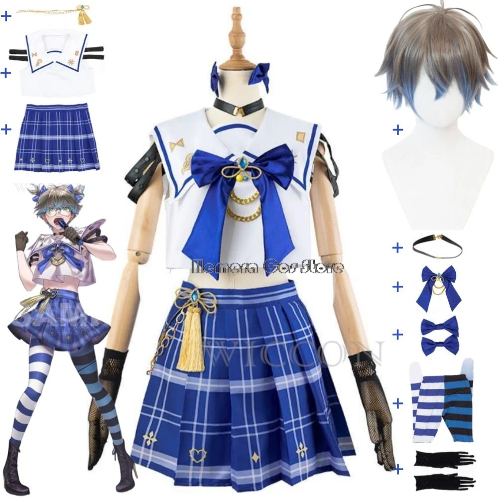 YouTuber VTuber Ike Eveland Luxiem NIJISANJI EN Cosplay Costume Wig Anime Sexy Woman Man School Sailor Uniform Halloween Suit
YouTuber VTuber Ike Eveland Luxiem NIJISANJI EN Cosplay Costume Wig Anime Sexy Woman Man School Sailor Uniform Halloween Suit