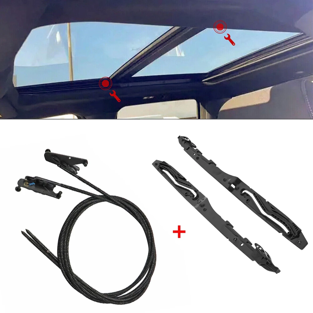 Sturdy Sunroof Glass Cables+Track Assembly for Ford F150 F250 F350 F450 Long lasting Replacement Kit Compatible Models
Sturdy Sunroof Glass Cables+Track Assembly for Ford F150 F250 F350 F450 Long lasting Replacement Kit Compatible Models
