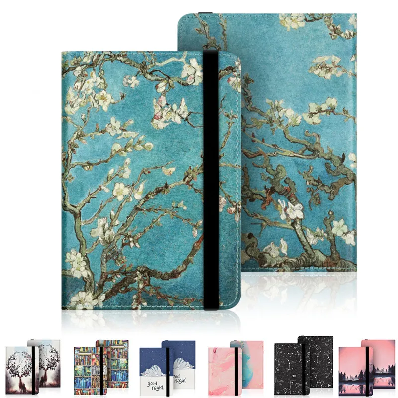

Universal Case for Kobo Nia N306 Ereader 2020 Nia Book 2018 Kobo Clara HD 6 Inch Ebook Reader N249 Print Case Hand Strap Cover