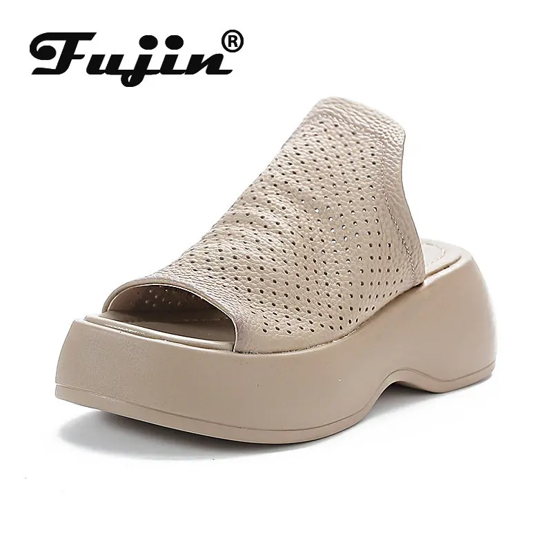 Fujin 6cm Fashion Breathable Women Summer Platform Wedge Sandals Shoes Natural Genuine Leather Slippers Designer Comfy
Fujin 6cm Fashion Breathable Women Summer Platform Wedge Sandals Shoes Natural Genuine Leather Slippers Designer Comfy