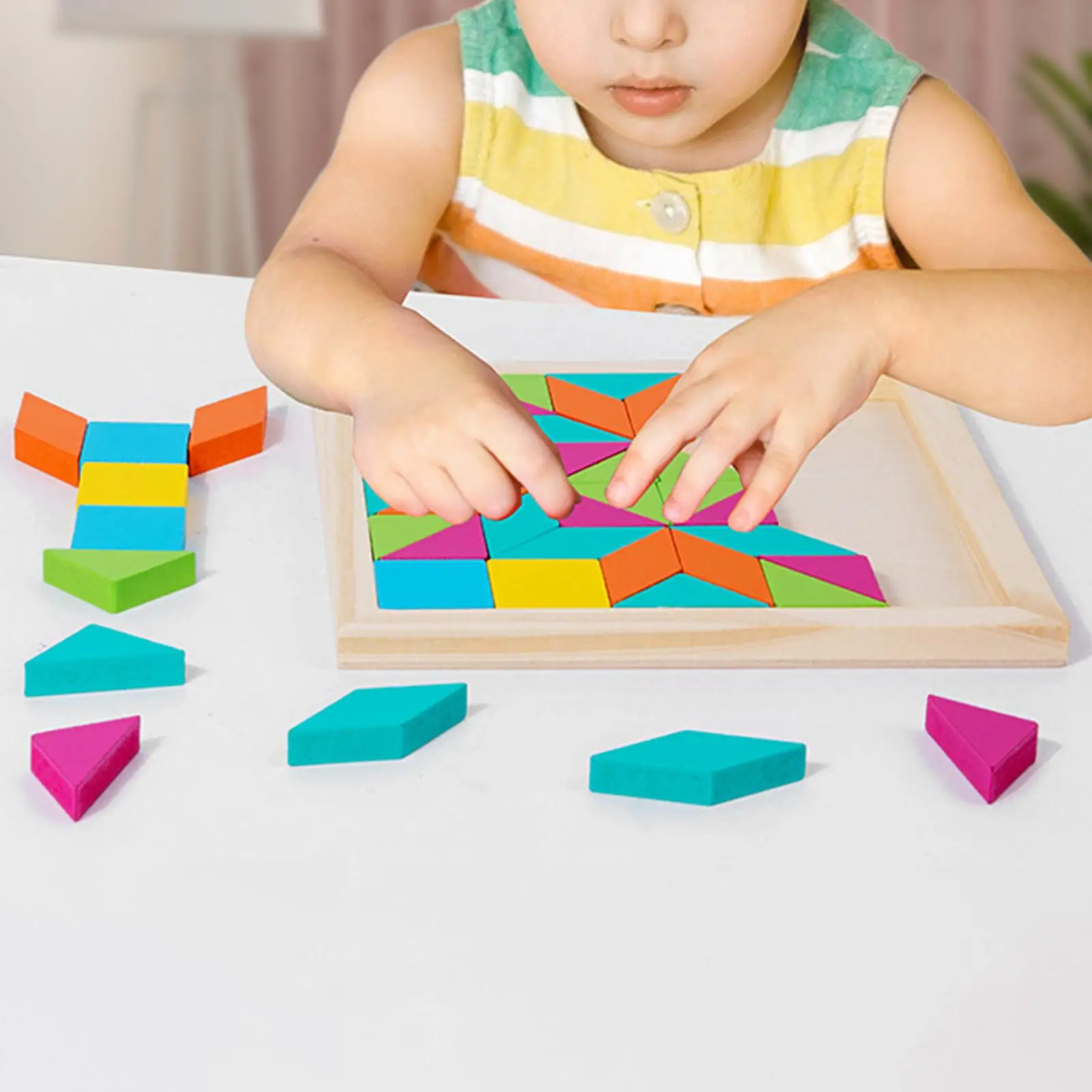 Geometric Shapes Blocks Pattern Blocks Kids Tangram Educational Toys Party Favors Wooden Pattern Blocks Set for Classroom
Geometric Shapes Blocks Pattern Blocks Kids Tangram Educational Toys Party Favors Wooden Pattern Blocks Set for Classroom