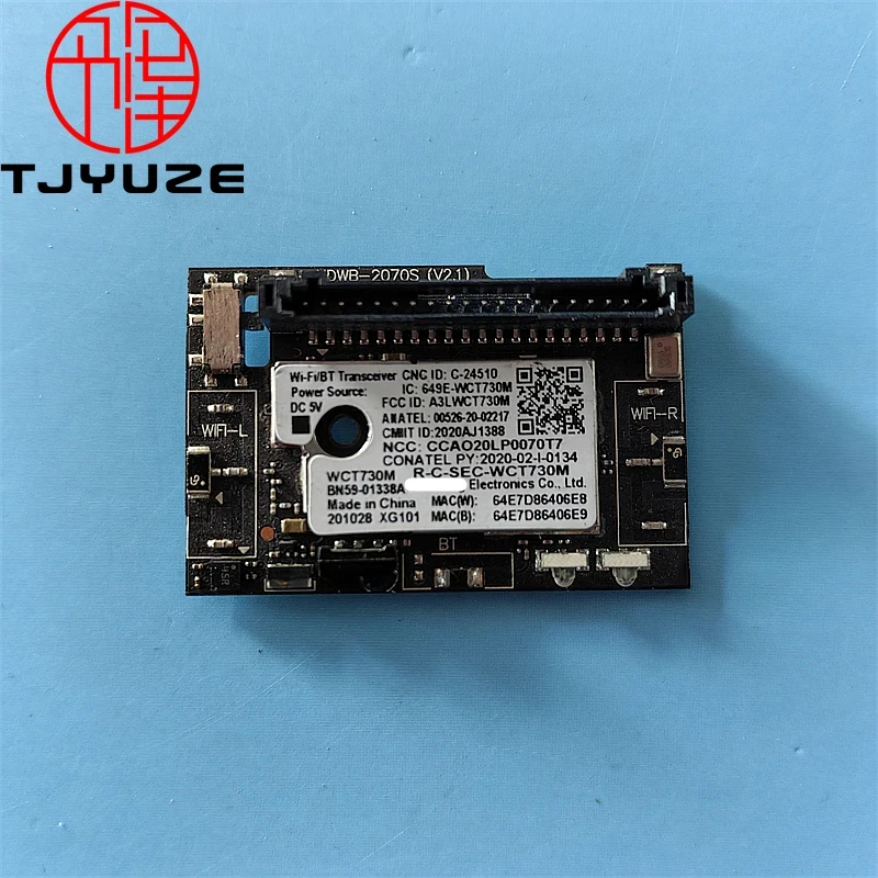 WIFI Bluetooth Module BN59-01338A WCT730M For Smart TV QN55Q70TAF QN65Q70TAF QN75Q70TAF BN64-04333A WI-FI/BT Transceiver
WIFI Bluetooth Module BN59-01338A WCT730M For Smart TV QN55Q70TAF QN65Q70TAF QN75Q70TAF BN64-04333A WI-FI/BT Transceiver