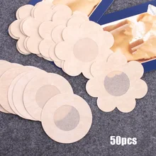 50pcs Women's Invisible Breast Lift Tape Overlays on Bra Nipple Stickers Chest Stickers Adhesivo Bra Nipple Covers Accessories