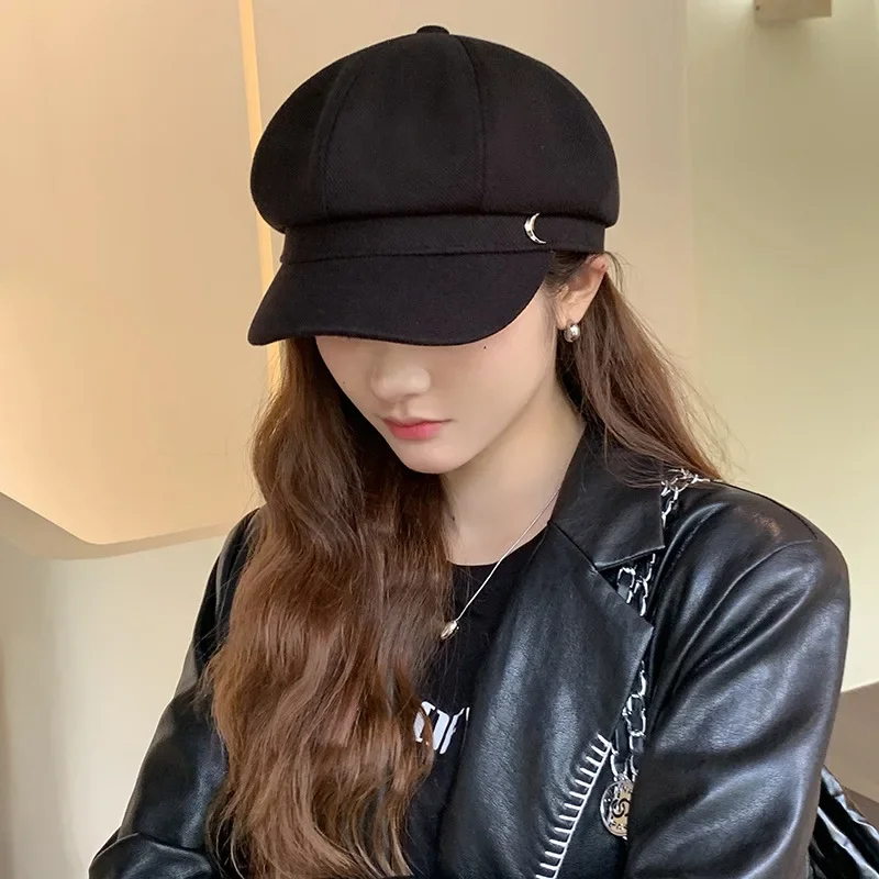 Autumn and winter small label octagonal hat woman pure color simple temperament cap British style literary retro beret
Autumn and winter small label octagonal hat woman pure color simple temperament cap British style literary retro beret
