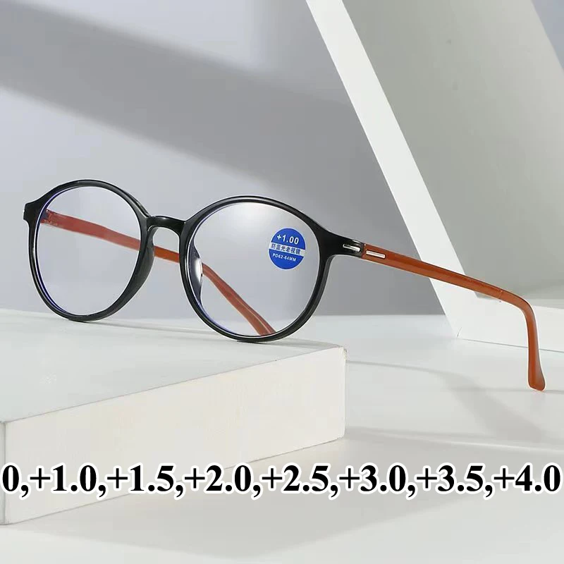 Fashion Presbyopia Glasses Men Women Round Frame Anti-blue Farsighted Eyeglasses Finished Reading Eyewear Diopter 0 To +4.0
Fashion Presbyopia Glasses Men Women Round Frame Anti-blue Farsighted Eyeglasses Finished Reading Eyewear Diopter 0 To +4.0