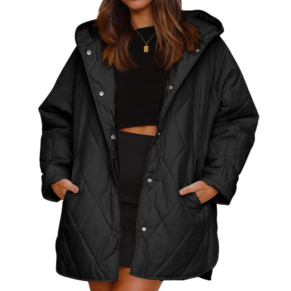 Women Autumn Winter Diamond Shaped Quilting Long Sleeve Vintage Warm Hooded Collar Clothes Female Casual Coat Streetwear Jacket
Women Autumn Winter Diamond Shaped Quilting Long Sleeve Vintage Warm Hooded Collar Clothes Female Casual Coat Streetwear Jacket