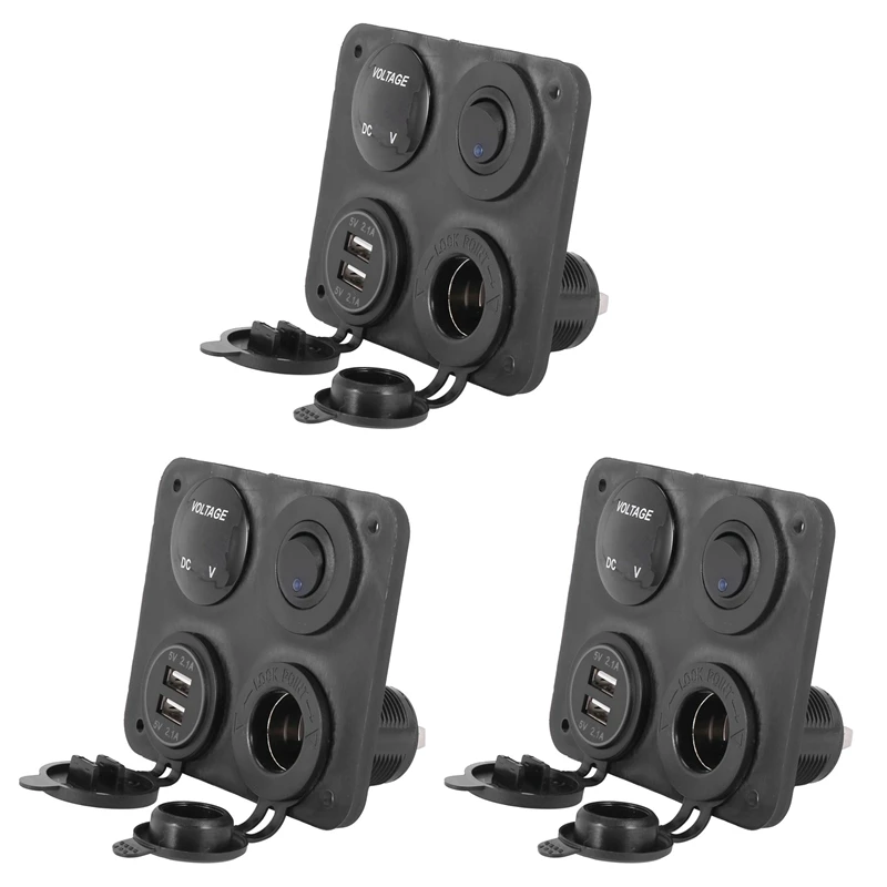 3x4 Функциональная панель с двойным USB-зарядным устройством, зеленый светодиод, напряжение 12 В, выключатель питания
3x4 Функциональная панель с двойным USB-зарядным устройством, зеленый светодиод, напряжение 12 В, выключатель питания