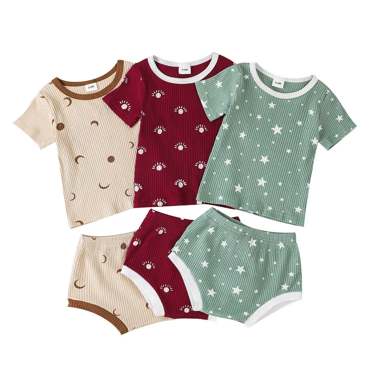 Toddler Baby Boys Girls Summer Clothing Suit Newborn Kids Baby Girls Ribbed Knitted Short Sleeve T-shirts+Shorts Tracksuits Sets
Toddler Baby Boys Girls Summer Clothing Suit Newborn Kids Baby Girls Ribbed Knitted Short Sleeve T-shirts+Shorts Tracksuits Sets