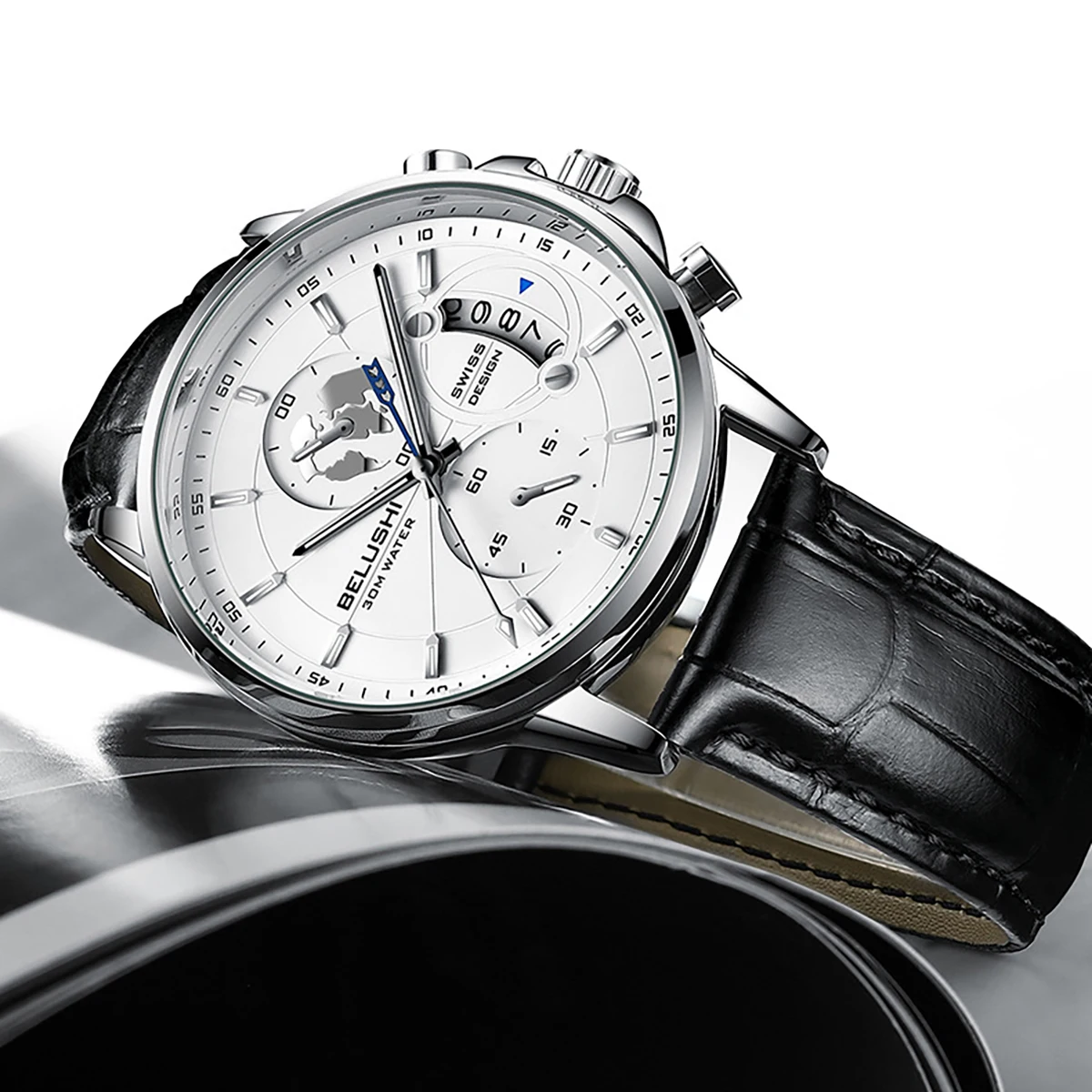 Fashion Business Three Eyes Chronograph Leather Glow Watch Steel Band Personalized Famous Watch Men's Waterproof Quartz Watch
Fashion Business Three Eyes Chronograph Leather Glow Watch Steel Band Personalized Famous Watch Men's Waterproof Quartz Watch
