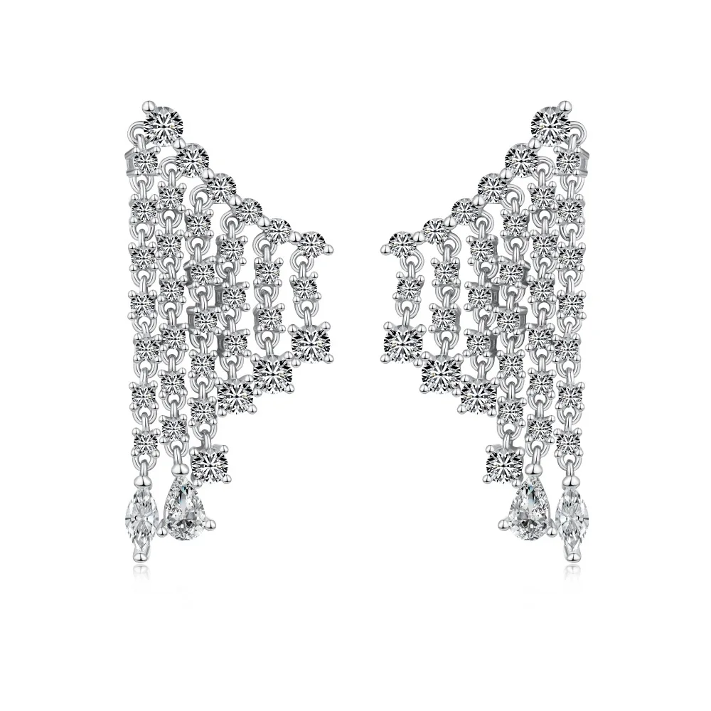

Женские серьги-гвоздики из серебра S925 пробы с цирконом, инкрустированные сверкающими камнями, простые, модные и универсальные ювелирные украшения для ушей