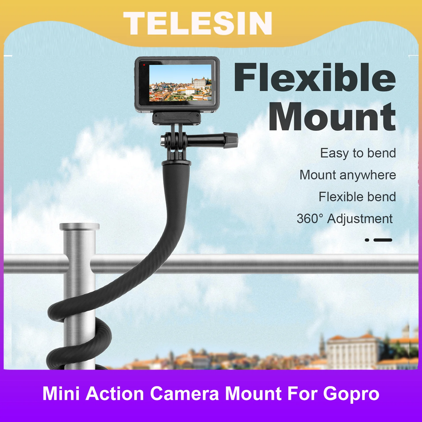 

TELESIN мини-крепление для экшн-камеры Gopro Insta360 DJI мини-камера Осьминог штатив держатель для телефона Подставка с зажимом гибкое крепление