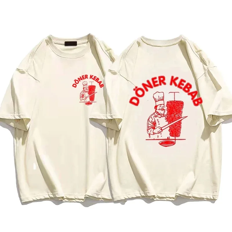 Summer Sporty T-Shirts Doner Kebab Print Pure Cotton Men's Clothing Short Sleeve Tops Funny Women T Shirt Vintage Oversized Tees
Summer Sporty T-Shirts Doner Kebab Print Pure Cotton Men's Clothing Short Sleeve Tops Funny Women T Shirt Vintage Oversized Tees
