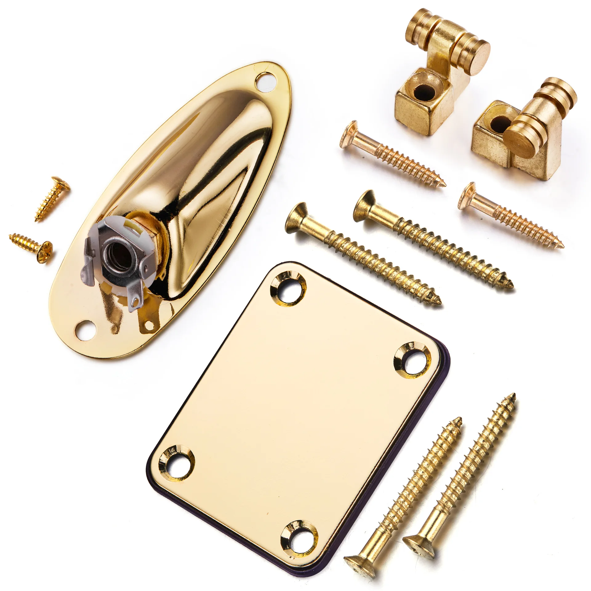 Electric guitar string roller fixator, boat shaped audio cable socket hole plate neck plate reinforcement plate
Electric guitar string roller fixator, boat shaped audio cable socket hole plate neck plate reinforcement plate