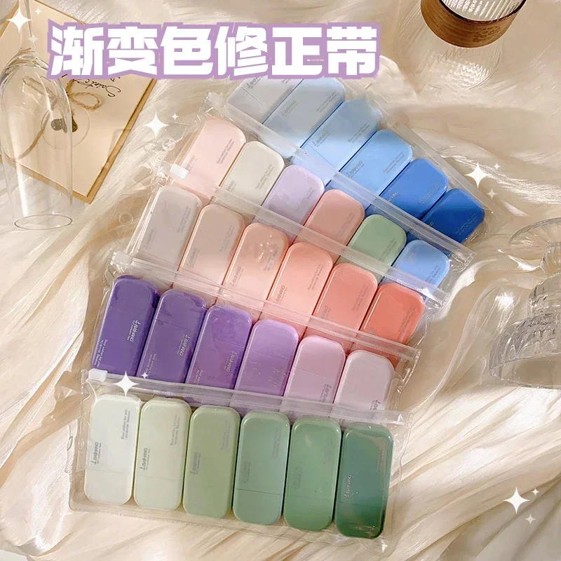 

6pcs Ins Cute Colored Correction Tapes Large Capacity White Out Correction Band Korean Stationery Kawaii School Supplies Office