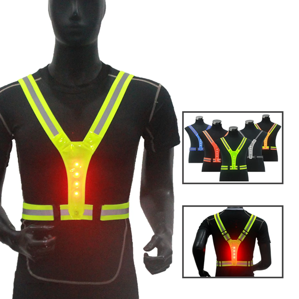 Elastic LED Cycling Vest Adjustable Visibility Reflective Vest Gear Stripes Night Sports Safety Cycling Reflective Belt Riding
Elastic LED Cycling Vest Adjustable Visibility Reflective Vest Gear Stripes Night Sports Safety Cycling Reflective Belt Riding