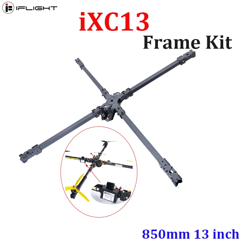 IFlight iXC13 Frame 850mm 13 inch X-CLASS Ture X FPV Racing W / 10W LED Light/ 36V 48V to 12V 10A Step-down Module for RC Drone
IFlight iXC13 Frame 850mm 13 inch X-CLASS Ture X FPV Racing W / 10W LED Light/ 36V 48V to 12V 10A Step-down Module for RC Drone