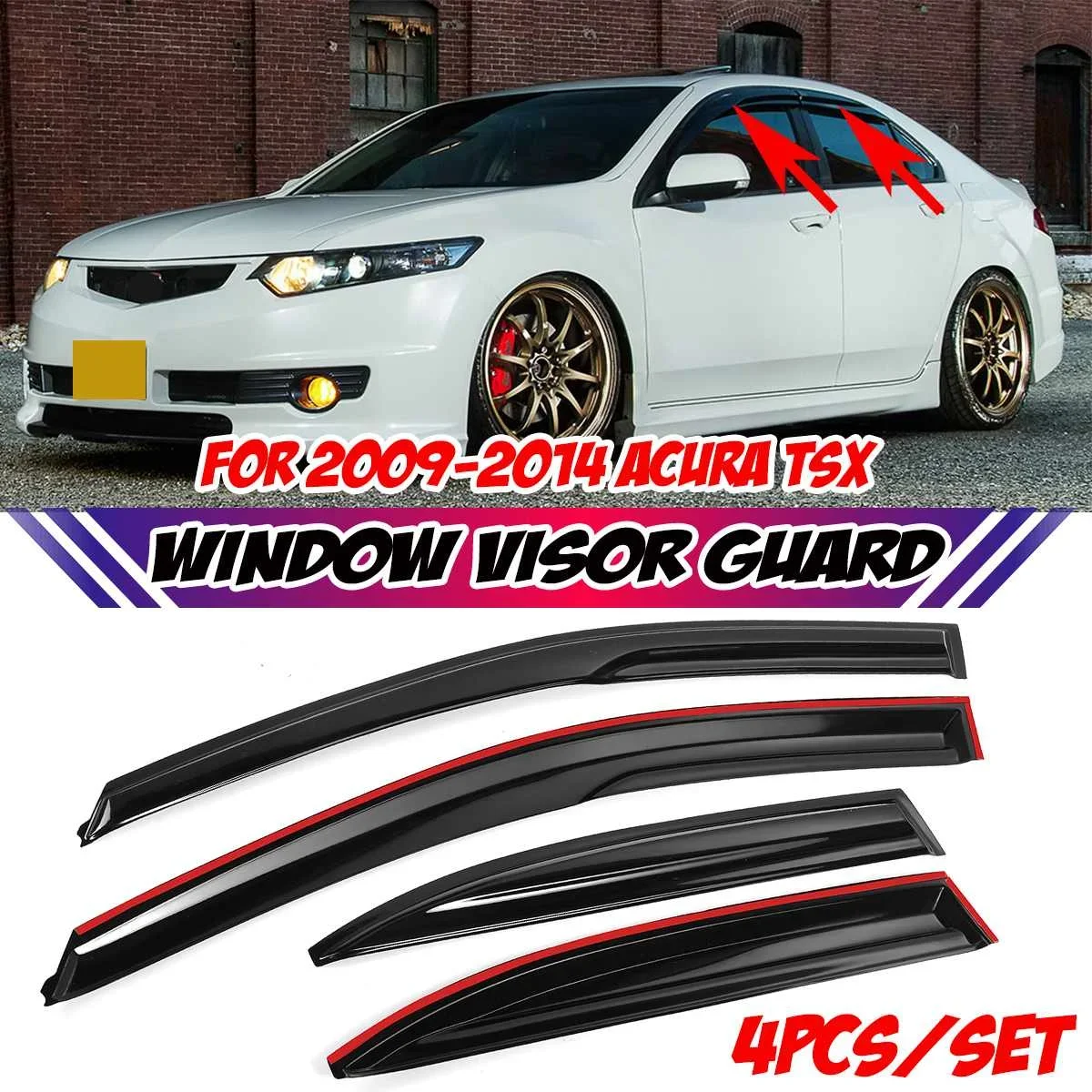 4x Car Door Window Vent Visor Deflector Rain Guard Awning Shelter For ACURA TSX 4 Door Sedan 2004-2014 Window Visor Rain Guard
4x Car Door Window Vent Visor Deflector Rain Guard Awning Shelter For ACURA TSX 4 Door Sedan 2004-2014 Window Visor Rain Guard