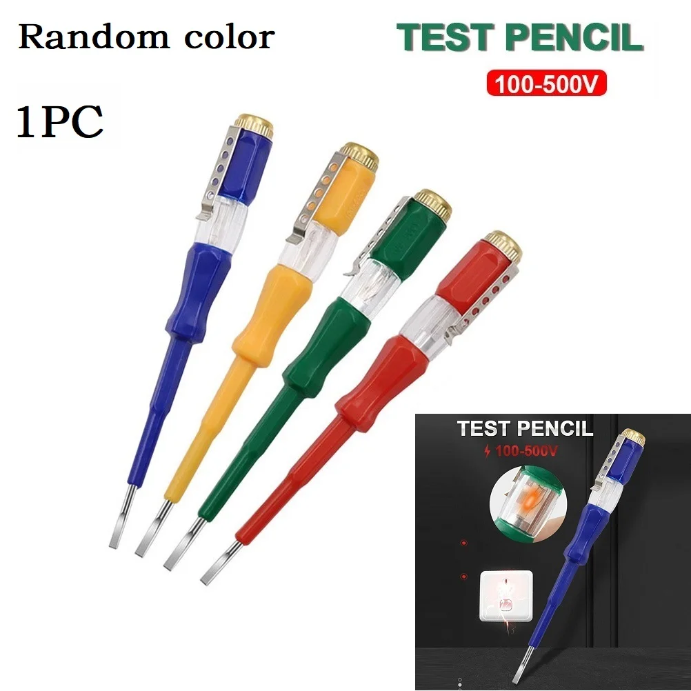 Test Pen Portable Flat Screwdriver Hand Tools LED Voltage Tester Multipurpose Hanging Electric Test Pens 100-500V
Test Pen Portable Flat Screwdriver Hand Tools LED Voltage Tester Multipurpose Hanging Electric Test Pens 100-500V