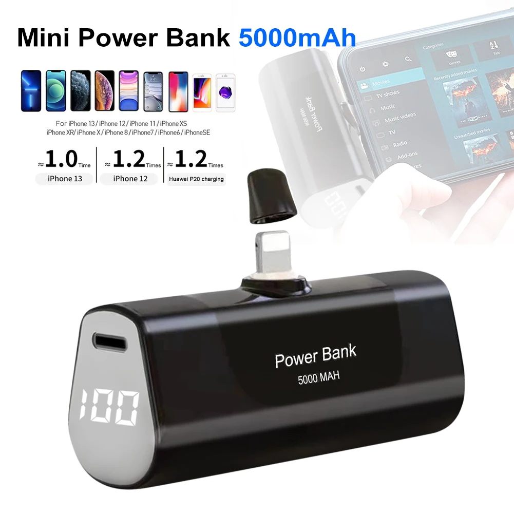 Mini Power Bank 5000mAh External Battery Charger With LCD Display Fast Charging Portable Mobile Phone Charger For IPhone Samsung
Mini Power Bank 5000mAh External Battery Charger With LCD Display Fast Charging Portable Mobile Phone Charger For IPhone Samsung