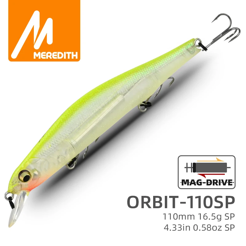 MEREDITH ORBIT-110SP Orbital Magnetic System Top Fishing Lures Minnow Wobbler Quality Fishing Tackle Hooks For Fishing
MEREDITH ORBIT-110SP Orbital Magnetic System Top Fishing Lures Minnow Wobbler Quality Fishing Tackle Hooks For Fishing