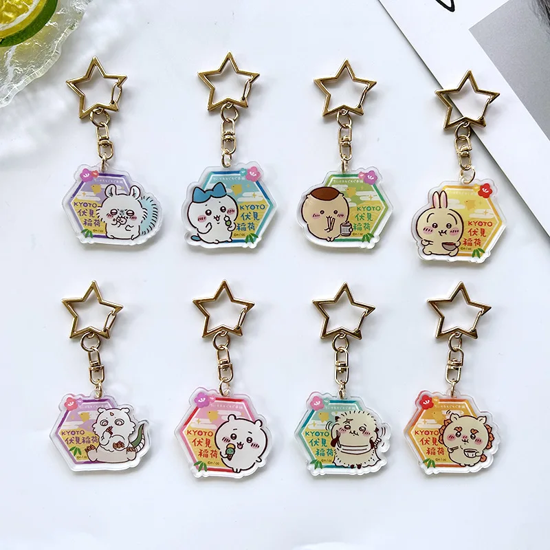 

NEW Kawaii Keychain Cute Anime Figures ちいかわ ハチワレAcrylic Key Chain Keychains Ring for Accessories Bag Pendant Friends Fans Gift