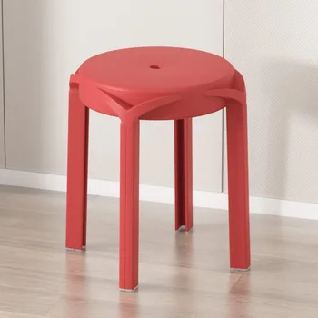 Z85stool 가정용 심플하고 두꺼운 사각형 스툴 보관 의자, 플라스틱 벤치 식탁, 높은 스툴, 싱글 스툴